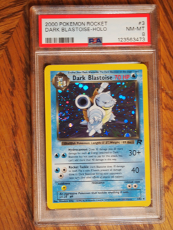Pokemon 2000 Team Rocket Dark Blastoise rare holo card, PSA 8 - Image 2