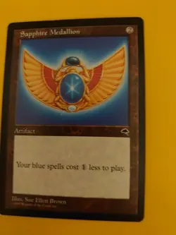 Sapphire Medallion rare Tempest. Old Vintage. Magic the Gathering Card. - Image 2