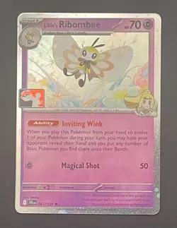 Pokemon Card Lillie's Ribombee 067/159 Prize Pack Series Cosmos Holo - Near Mint - Image 1