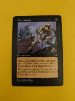 Sarcomancy rare Tempest. Old Vintage. Magic the Gathering Card. - Image 1