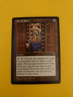 Scroll Rack. Rare Artifact Tempest. Old Vintage. Magic the Gathering Card. - Image 1