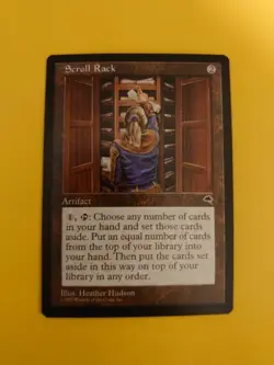 Scroll Rack. Rare Artifact Tempest. Old Vintage. Magic the Gathering Card. - Image 2