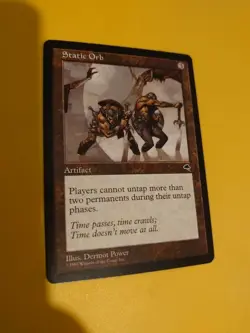 Static Orb. Artifact Tempest. Old Vintage. Magic the Gathering Card. - Image 4