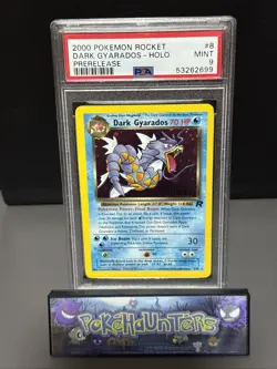 Pokemon Card Dark Gyarados 8/82 Holo Rare Prerelease PSA 9 MINT - Image 1