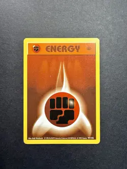 Pokemon Cards: Base Set 1st Edition Energy: Fighting Energy 97/102 - Image 1