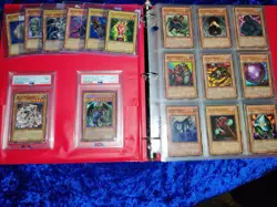 2X PSA & 100+ NM-LP Classic Yu-Gi-Oh! Cards Binder Collection - - Image 1