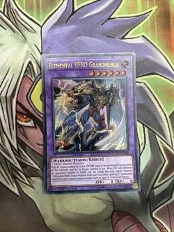 DUPO-EN004 Elemental Hero Grandmerge Ultra Rare 1st Edition NM Yugioh Card - Image 1