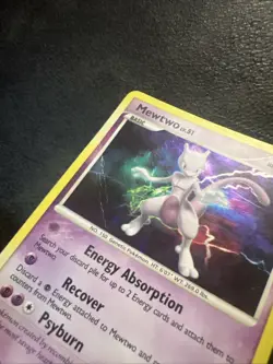 Pokemon Mewtwo TCG Holo Rare Card 9/100 Majestic Dawn - Image 3