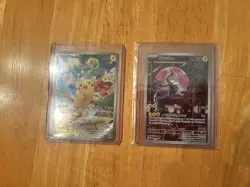 Pikachu & Miraidon Promo Illustration Cards | Pokemon TCG Sv: Scarlet & Violet - Image 1