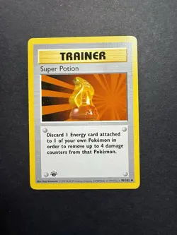 Pokemon Cards: Base Set 1st Edition Uncommon: Super Potion 90/102 - Image 1
