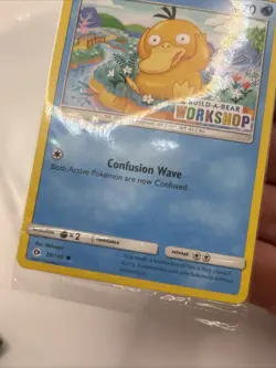 Build a Bear Pokemon Card Psyduck Promo Trading TCG SEALED NEW RARE Crimp Error - Image 3