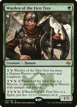 1x Warden of the First Tree - NM English MTG - Fate Reforged - Image 1