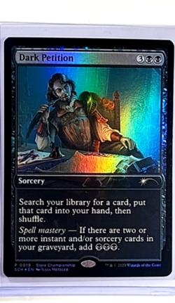 MTG Magic the Gathering Game Day Store Championship Promo Foil #19 Dark Petition - Image 1