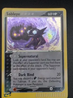 Pokemon TCG Sableye 10/100 Sandstorm Holo LP Vintage - Image 1