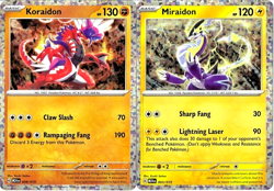 Pokemon TCG Koraidon & Miraidon 003 & 008 of 015 McDonald's Promo Confetti Holo - Image 1