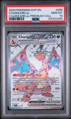 2023 POKEMON SVP EN-SV BLACK STAR PROMO #056 CHARIZARD EX PSA 10 - Image 1
