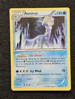 Aurorus 26/111 Regular Rare Pokemon TCG X/Y Furious Fists - Image 1