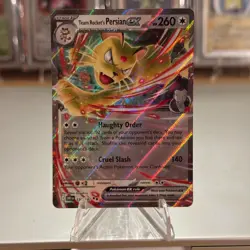 Pokemon Destined Rivals Team Rocket's Persian ex 150/182 Double Rare Holofoil NM - Image 1