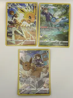 Pokemon Tcg Brilliant Stars Vaporeon Tg02 Flareon Tg01 Jolteon Tg04 NM - Image 1