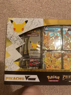 Pokemon TCG Celebrations 25th Anniversary Pikachu V UNION Collection Box Sealed! - Image 2