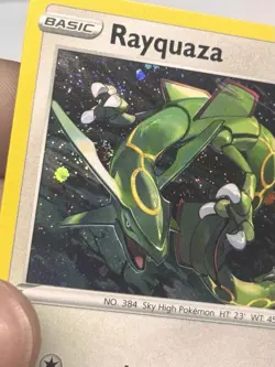 Pokemon Rayquaza SWSH029 Sword & Shield Cosmos Holo Black Star Promo SWIRL NM - Image 2