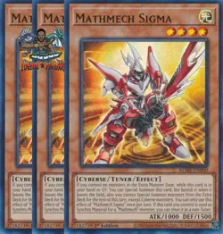 Yugioh! 3x Mathmech Sigma BLMR-EN060 Ultra Rare 1st Ed NM - Image 1