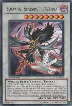 Yugioh! MP Blackwing - Silverwind the Ascendant - DP11-EN015 - Rare - 1st Editio - Image 1