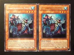 Yu-Gi-Oh! 2x Gladiatorungeheuer Murmillo, Glas-DE019, Rare, 1./2. Auflage, GD/PL - Image 1