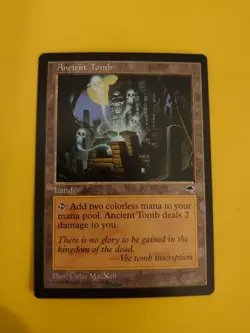 Ancient Tomb. land Tempest. Old Vintage. Magic the Gathering Card. - Image 1