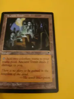 Ancient Tomb. land Tempest. Old Vintage. Magic the Gathering Card. - Image 3