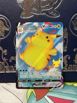 Pokemon Pikachu TCG Surfing VMAX Celebrations Holo Ultra Rare Card 009/025 NM - Image 1