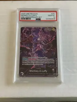 One piece - 2nd anniversary Leader set English - 4 cards - PSA 10s - Image 2