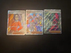 Prismatic Evolutions Card Lot Pokeballs, Masterballs Ex's And Full Art Trainers - Image 1