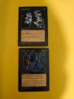 Death Pits of rath & Dark Ritual Tempest. Old Vintage.Magic the Gathering 2 Card - Image 1