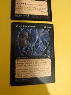 Death Pits of rath & Dark Ritual Tempest. Old Vintage.Magic the Gathering 2 Card - Image 3