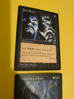Death Pits of rath & Dark Ritual Tempest. Old Vintage.Magic the Gathering 2 Card - Image 4