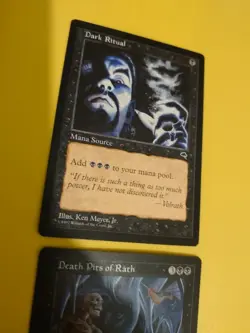 Death Pits of rath & Dark Ritual Tempest. Old Vintage.Magic the Gathering 2 Card - Image 5