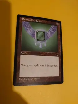 Emerald Medallion rare artifact Tempest. Old Vintage. Magic the Gathering Card. - Image 2