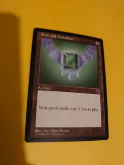Emerald Medallion rare artifact Tempest. Old Vintage. Magic the Gathering Card. - Image 3