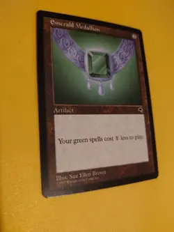 Emerald Medallion rare artifact Tempest. Old Vintage. Magic the Gathering Card. - Image 5