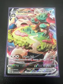 Pokemon TCG Snorlax VMAX Holo Ultra Rare Card Sword & Shield 142/202 - Image 1