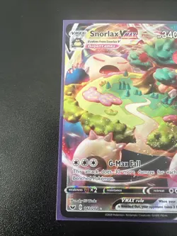 Pokemon TCG Snorlax VMAX Holo Ultra Rare Card Sword & Shield 142/202 - Image 3