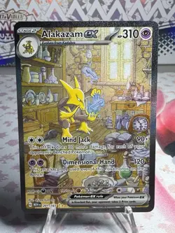 Pokemon TCG Alakazam EX 151 Holo Card Scarlet & Violet 201/165 - Image 1
