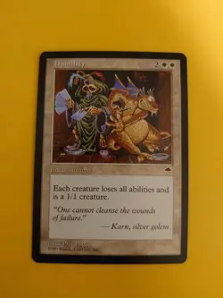 Humility. Rare Enchantment Tempest. Old Vintage. Magic the Gathering Card. - Image 1