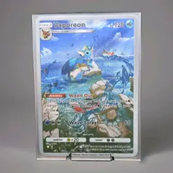 Pokemon TCG Pocket Vaporeon Custom HoloFoil Card With Texture - Image 1