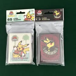 Pokemon World Championships Anaheim 2025 Worlds Two Set Exclusive Card Sleeves - Image 1