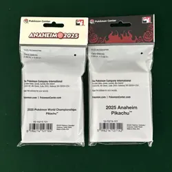 Pokemon World Championships Anaheim 2025 Worlds Two Set Exclusive Card Sleeves - Image 2