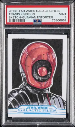 2018 TOPPS STAR WARS GALACTIC FILES SKETCH CARDS TRAVIS KINNISON PSA 9 - Image 1