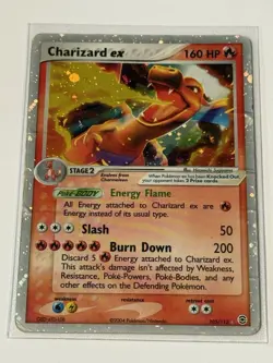 Pokemon Charizard EX Holo Card 105/112 FireRed LeafGreen Damaged PSA 1 Contender - Image 1