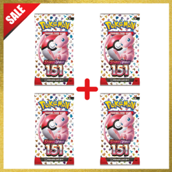 Pokemon 151 Booster Pack English 4 Packs - 10 Cards Per Pack - Image 1